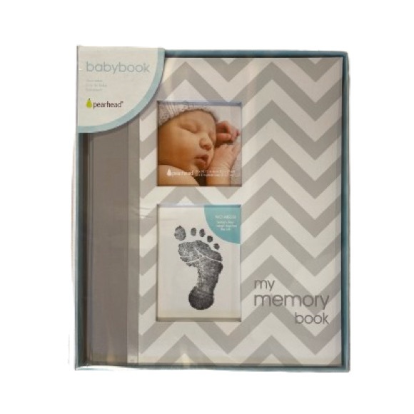 Pearhead Gray Chevron Baby Book - Picture 14 of 15